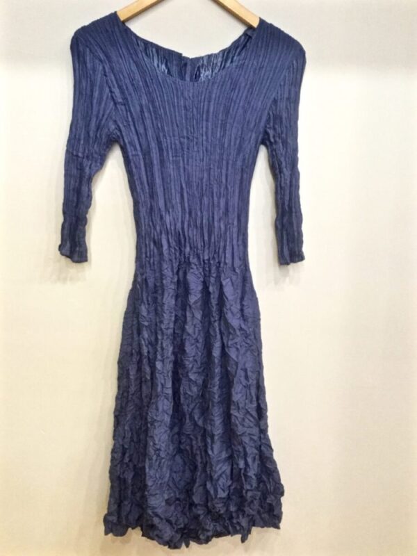 Alquema Panelo Dress / Ash Blue - Karen Allen Fiber Arts