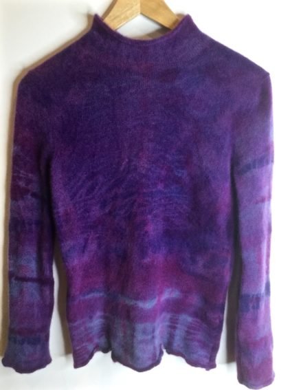 Karen Allen Cashmere Pullover/ Arline Dyed / Purple Rain