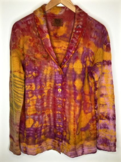 Karen Allen Cashmere / Cardigan/ Arline Dyed / Carnival (L)