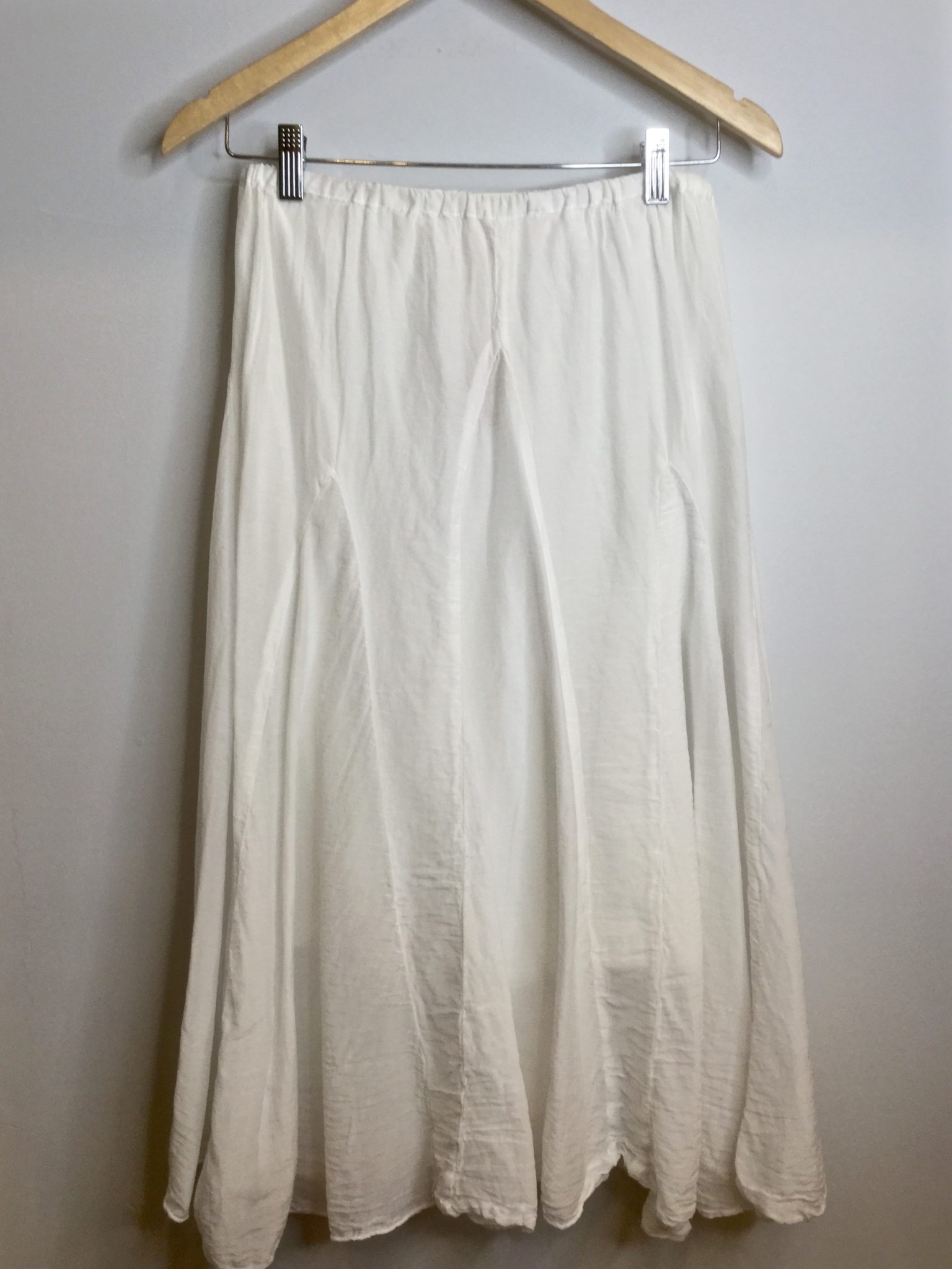 CP Shades / Fanny Skirt / Cotton Silk / White - Karen Allen Fiber Arts