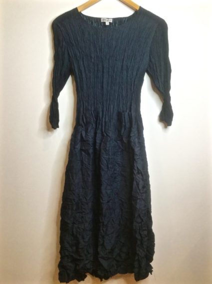 Alquema / Smash Pocket Dress / Midnight Blue - Karen Allen Fiber Arts