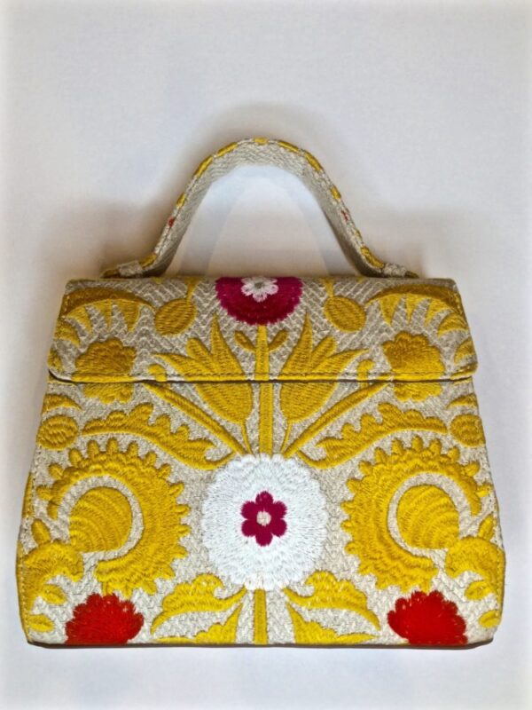 Marian Paquette / Jackie Bag / Gold Embroidered Floral - Karen Allen ...