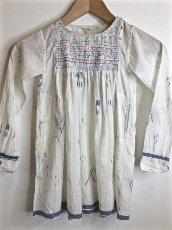 Injiri / Embroidered Bib Dress / (Child's Dress) - Karen Allen Fiber Arts
