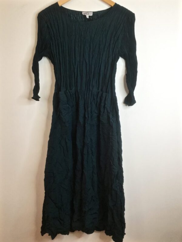 Alquema / Smash Pocket Dress / Forest Green - Karen Allen Fiber Arts