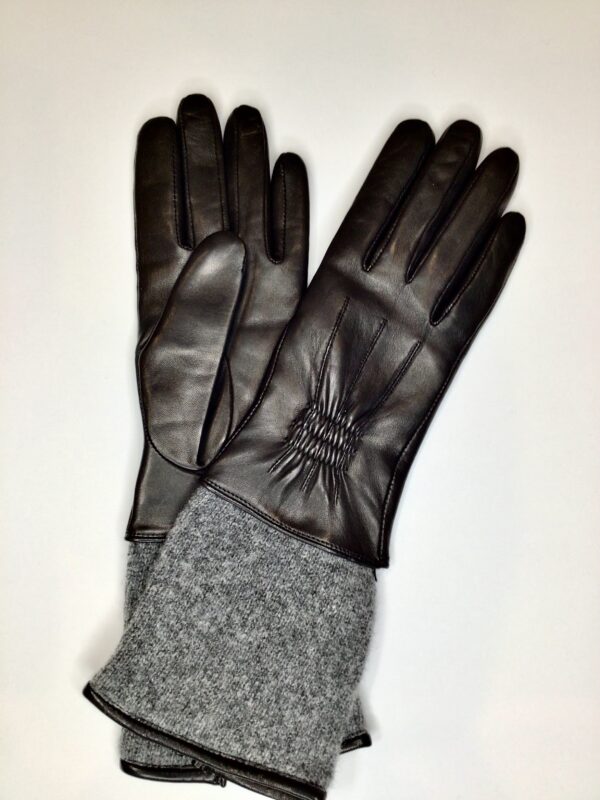 Caroline Amato / Leather Glove with Cashmere Cuff / Black - Karen Allen ...