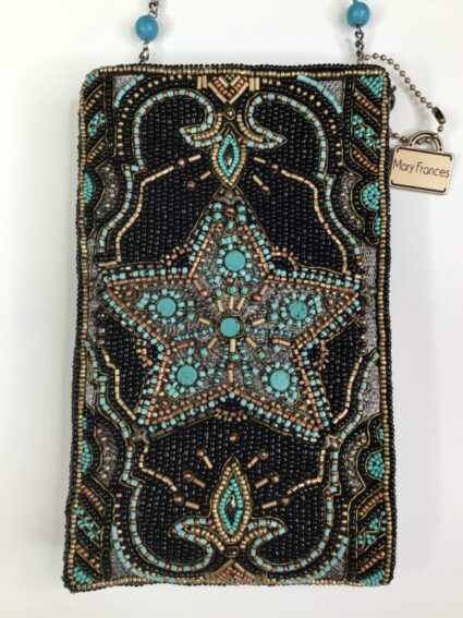 Mary Frances / Beaded Cell Phone Bag / Lone Star