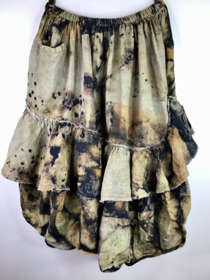 Krista Larson / Linen / Cosmo Skirt / Olive