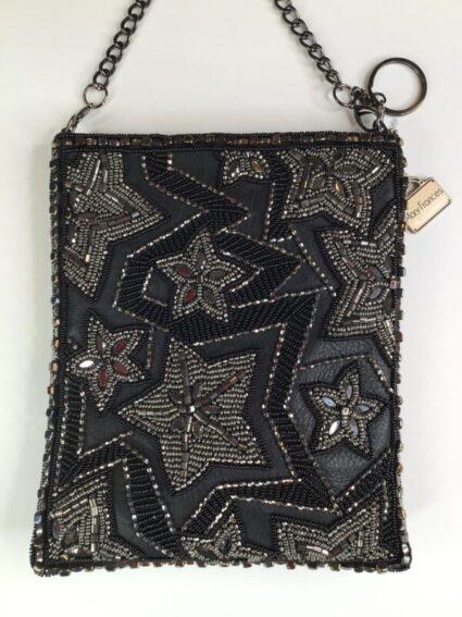 Mary Frances / Beaded Cell Phone Bag / Shooting Stars