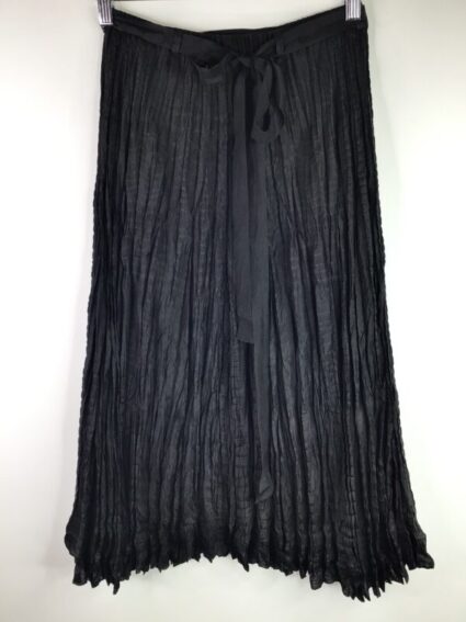 Viviana Uchitel / Silk / Pleated Skirt Black