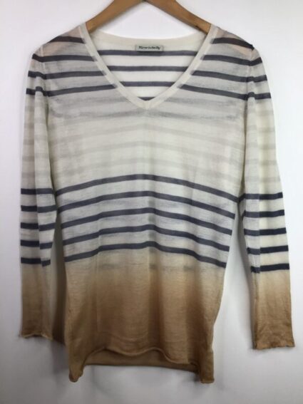 Mirror In The Sky / Cashmere Surya T-Shirt Stripes / Dip Dye Ash & Shore