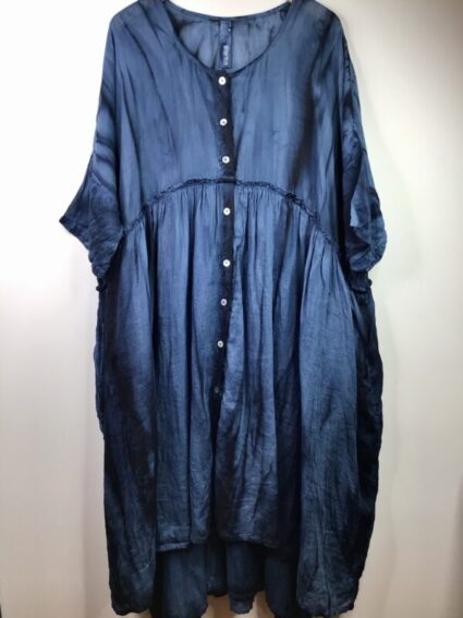 Gilda Midani / Linen / Oversized Dress / Marble Last Blue