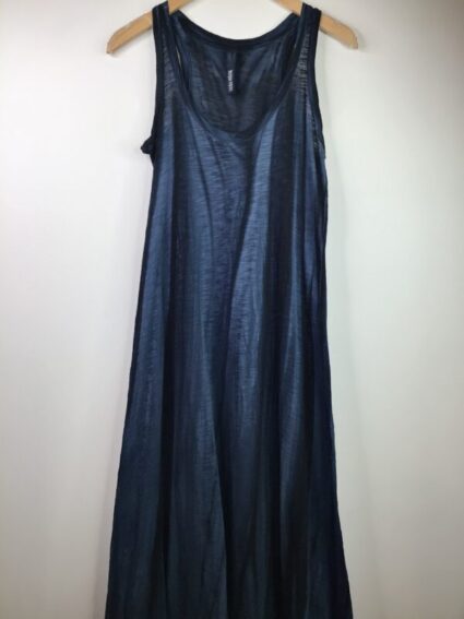 Gilda Midani / Cotton / Long Trapeze Dress / Marble Last Blue