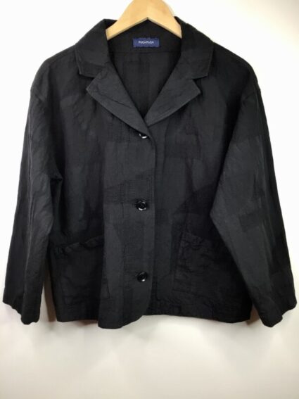 M & Kyoko / Cotton Linen Blend / Black Jack Jacket