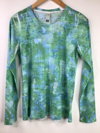 Whimsy Rose / Cotton Blend / Long Sleeve Crew Neck Tee / Bali Batik