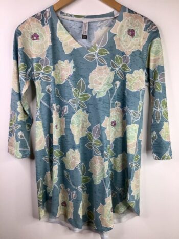 Whimsy Rose / Cotton Blend / V-Neck Flowy Tunic / Diana