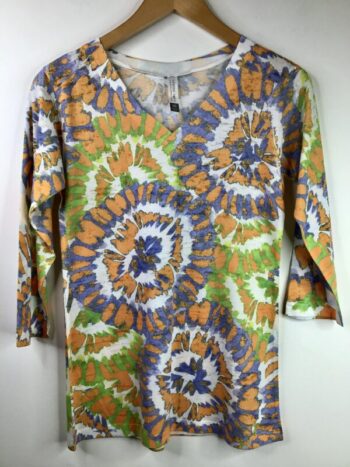 Whimsy Rose / Cotton Blend / V-Neck 3/4 Sleeve Tee / Funky Town