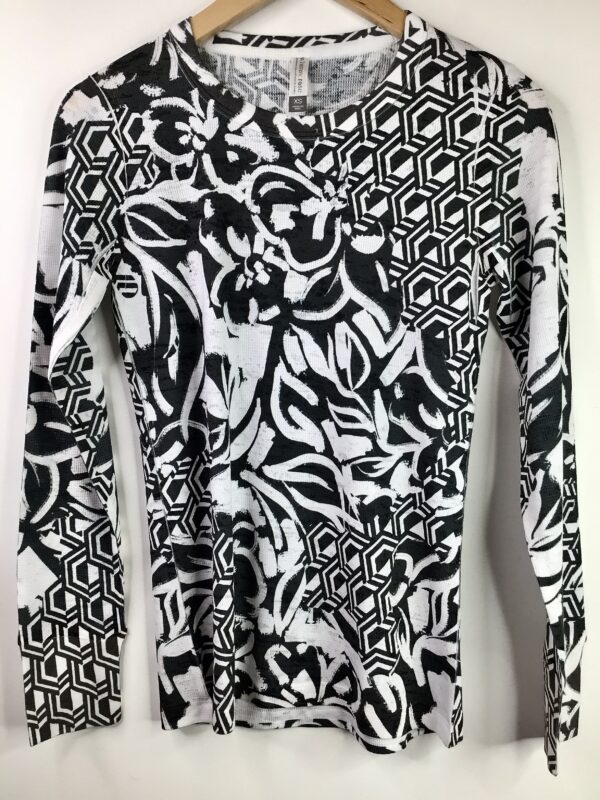 Whimsy Rose / Cotton Blend / Baby Waffle Long Sleeve Tee / Brookie Black
