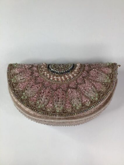 Mary Frances / Beaded Bag / Pink Petals