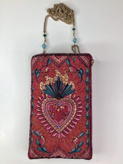 Mary Frances / Beaded Cellphone Bag / Pure Passion