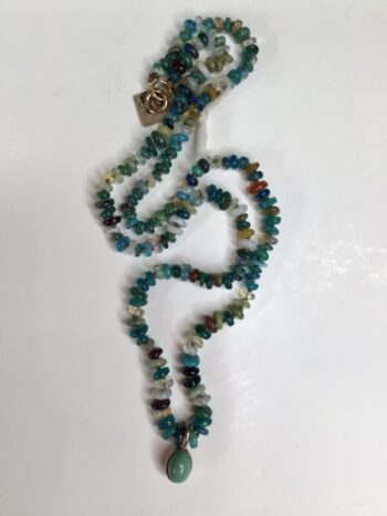 Debbie Harper / Hand Knotted Necklace / Blue Opals