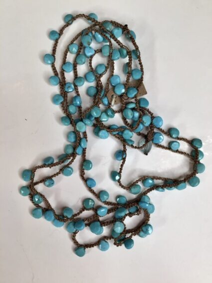 Debbie Harper / Hand Crocheted Necklace / Turquoise