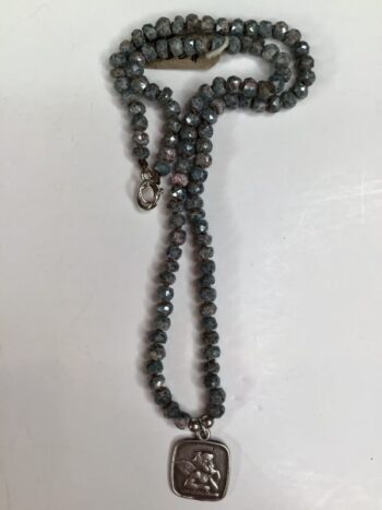 Debbie Harper / Hand Knotted Necklace / Gray Silvente
