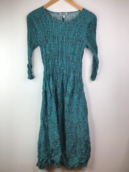 ALquema / Smash Pocket Dress / Peacock Charcoal Scrolls