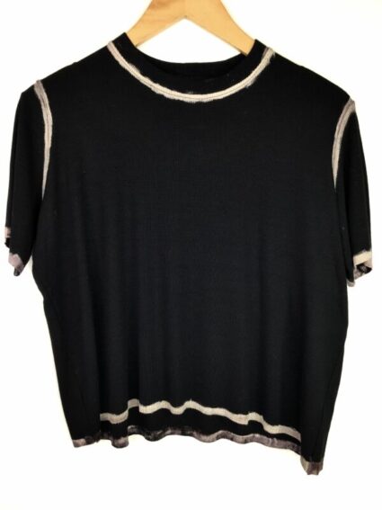 Heyne Bogut / Short Sleeve Crop Tee / Black Nitric