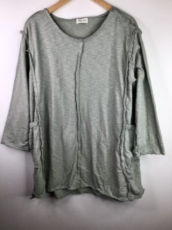 Krista Larson / Cotton Jersey / Tunic Tee Long Sleeve / Pistachio