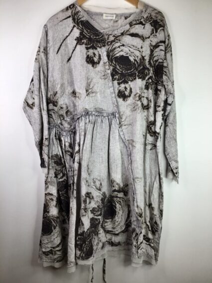 Krista Larson / Linen / Wee Dress / Nickel Old Roses