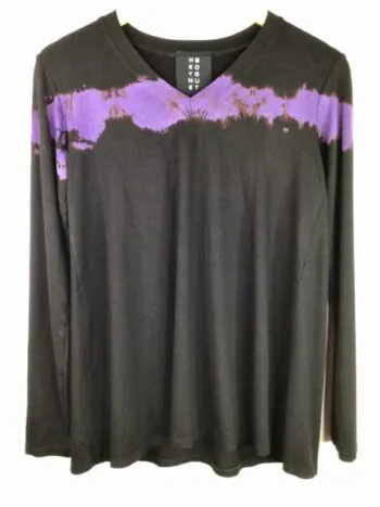Heyne Bogut / Long Sleeve Swing Tee / Black & Grape