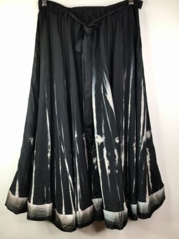 Viviana Uchitel / Silk / Swing Skirt / Black & Natural