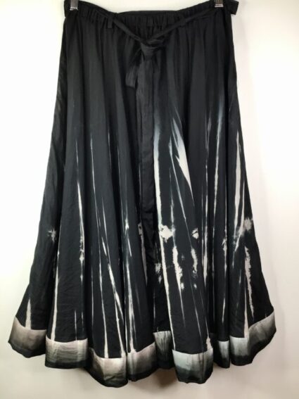 Viviana Uchitel / Silk / Swing Skirt / Black & Natural