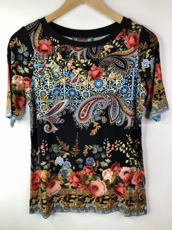 Johnny Was / Rayon Spandex / Janie Favorite Boat Neck Tee / Leto