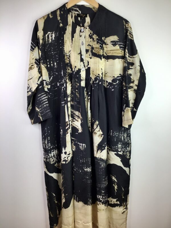 Raag / Silk / Sasha Dress / Black & Cream