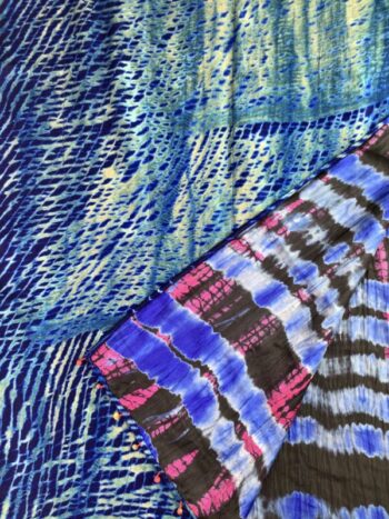 Raga Designs-Red Thread / Silk & Wool / Northern Lights Scarf