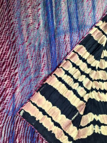 Raga Designs-Red Thread / Wool & Silk / Blue Flow Scarf