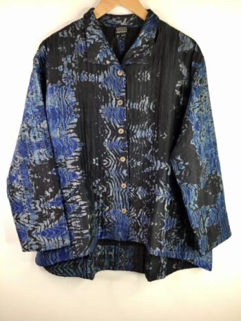 Raga Designs-Red Thread / Silk / Dark Sea Jacket