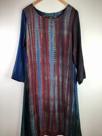 Raga Designs-Red Thread / Silk / Shibori Flow Dress