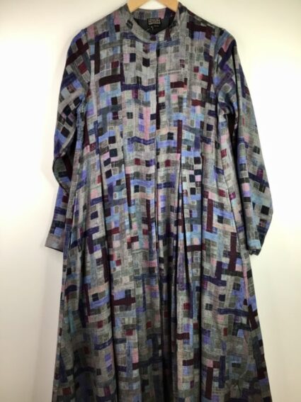 Raga Designs-Red Thread / Wool / Color Squares Dress