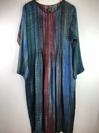 Raga Designs-Red Thread / Silk /  Shibori Smock Dress