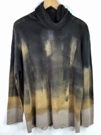 F Cashmere / Cashmere / Bruco Cowl Neck / Brown Gold