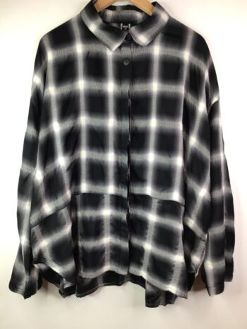 Dress To Kill / Cotton / Banded Cappy Shirt / Black & White Plaid
