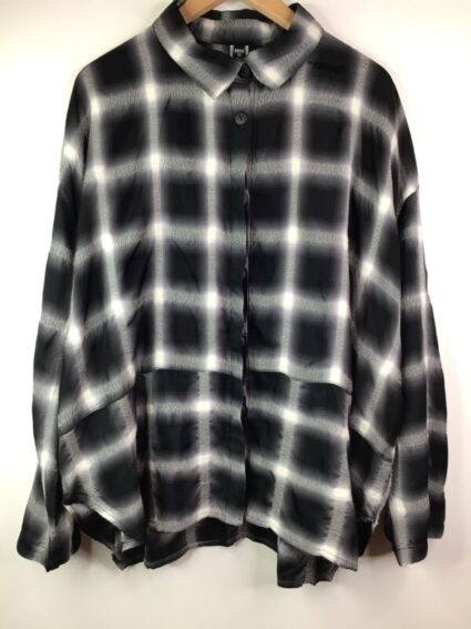 Dress To Kill / Cotton / Banded Cappy Shirt / Black & White Plaid
