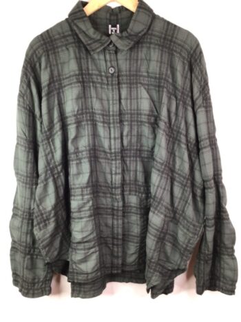 Dress To Kill / Cotton / Banded Cappy Shirt / Green & Black Plaid