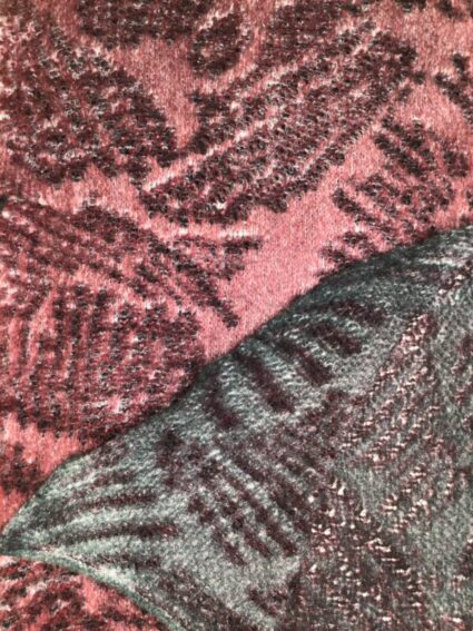 Avant Toi / Cashmere Blend / Wine Jacquard Shawl