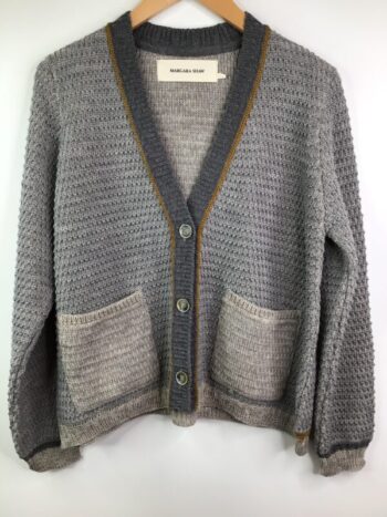 Margara Shaw / Wool & Cotton Blend / Lavinia Cardigan / Gray