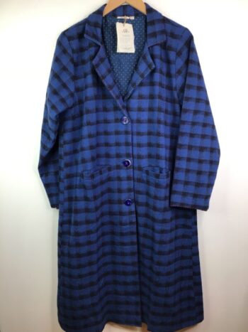 Injiri / Wool & Silk / Miraj Coat / Blue Plaid