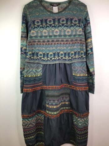 M & Kyoko / Cotton Blend / Gray Squares Dress