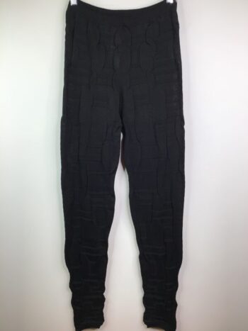 M &b Kyoko / Paper Poly & Nylon Blend / Tuck Leggings Black